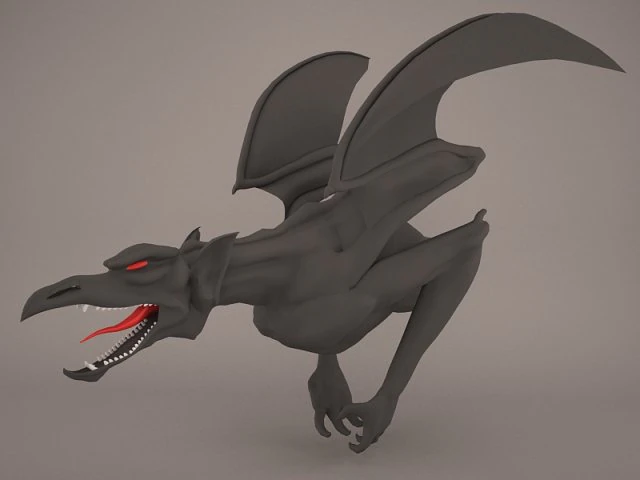 Gargoyle 3D Model .c4d .max .obj .3ds .fbx .stl .blend 