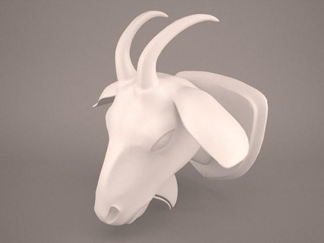 Goat head 3Dモデル .c4d .max .obj .3ds .fbx .stl .blend 