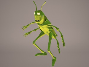 cartoon grasshopper 1 3D Model