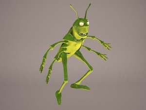 Cartoon grasshopper 1 3D Модель