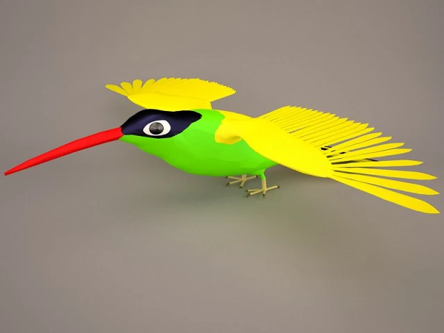 Hummingbird 3D Model .c4d .max .obj .3ds .fbx .stl .blend 