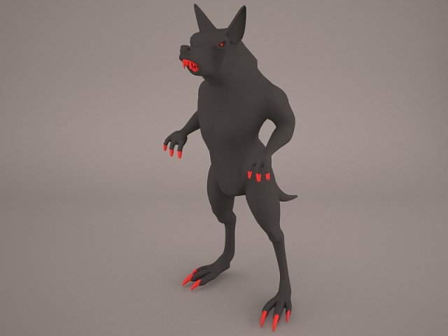 Wolfman 3D-Modell .c4d .max .obj .3ds .fbx .stl .blend 