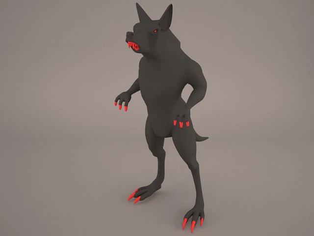 Wolfman 3D Model .c4d .max .obj .3ds .fbx .stl .blend