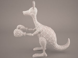 Cartoon kangaroo Modello 3D
