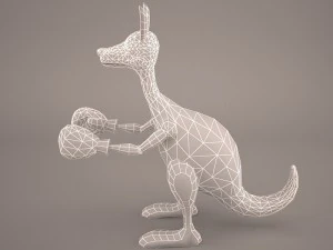 Cartoon kangaroo 3D Model