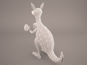 Cartoon kangaroo Modello 3D