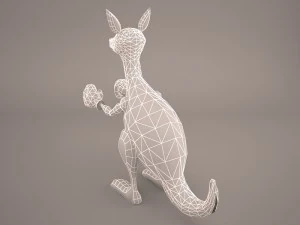 Cartoon kangaroo 3D Model