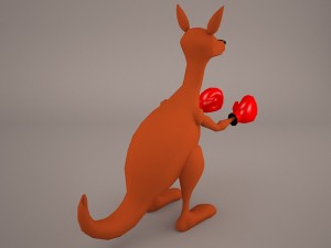 Cartoon kangaroo Modello 3D