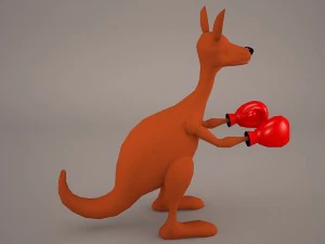 Cartoon kangaroo 3D Model