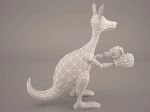 Cartoon kangaroo 3D Model