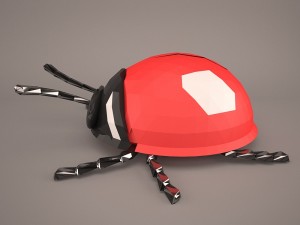 Cartoon ladybug 3D Modell