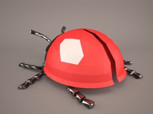 Cartoon ladybug 3D Modell
