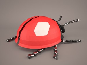 Cartoon ladybug 3D Modell