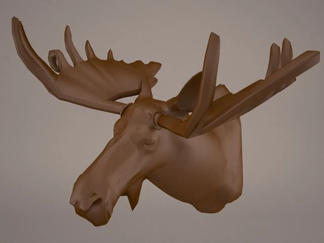 Deer head 3D Model .c4d .max .obj .3ds .fbx .stl .blend 
