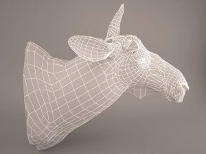 Cow head 3D Model