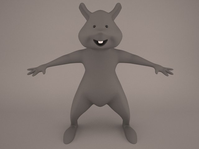 Cartoon mouse 3D Model .c4d .max .obj .3ds .fbx .stl .blend 