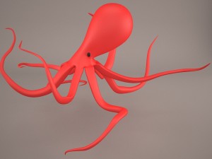 Cartoon octopus 3D Модель