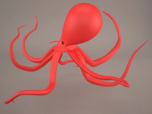 Cartoon octopus 3D Model