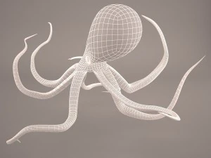 Cartoon octopus 3D Model