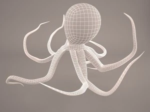 Cartoon octopus 3D Model