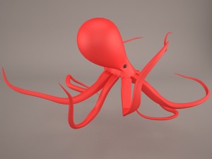 Cartoon octopus 3D Модель