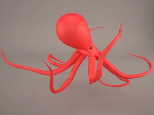 Cartoon octopus 3D Model