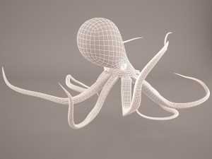 Cartoon octopus 3D Модель