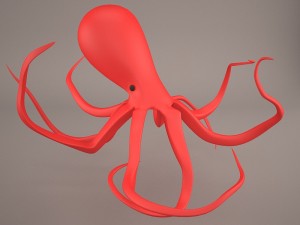 Cartoon octopus 3D Модель