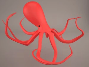 Cartoon octopus 3D Model