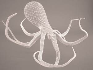 Cartoon octopus 3D Модель