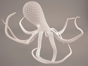Cartoon octopus 3D Model
