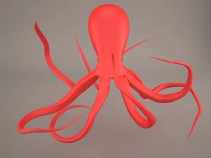 Cartoon octopus 3D Model