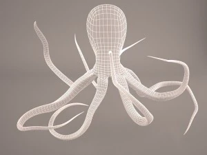 Cartoon octopus 3D Model