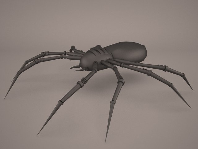 Cartoon spider 3D Model .c4d .max .obj .3ds .fbx .stl .blend 