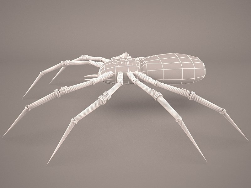 3d модель паука