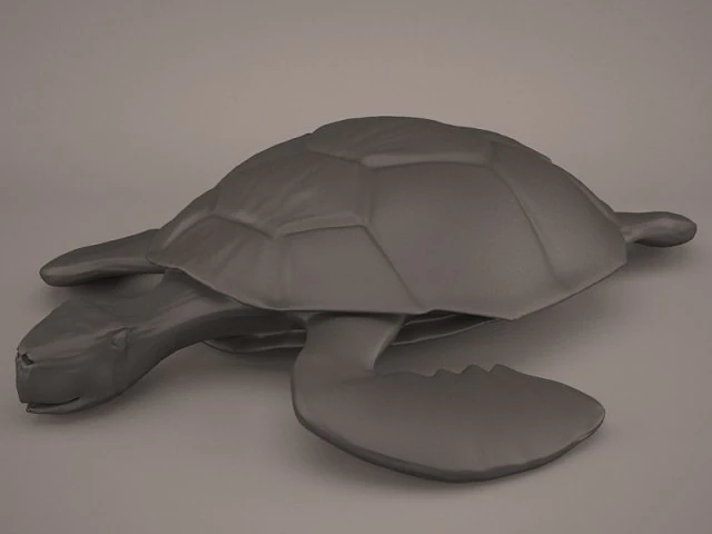 Cartoon turtle 3D Model .c4d .max .obj .3ds .fbx .stl .blend