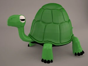 漫画のカメ 1 3Dモデル