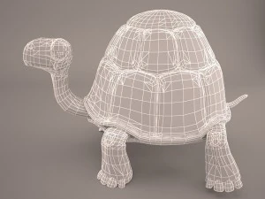 漫画のカメ 1 3Dモデル