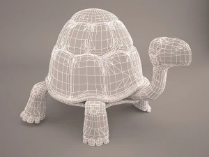漫画のカメ 1 3Dモデル