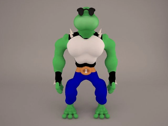 cartoon turtle 3D Model .c4d .max .obj .3ds .fbx .stl .blend 