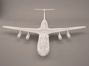 military aircraft 4 3D Model