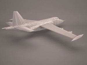 military aircraft 20 Modèle 3D