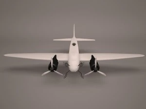 aeronave militar 38 Modelo 3D