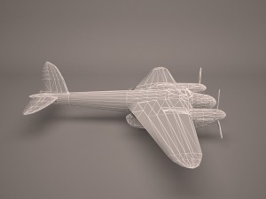 military aircraft 40 3D Model
