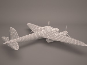 military aircraft 40 3D Model