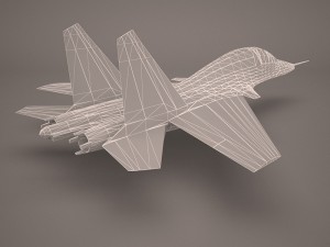 military aircraft 44 3D Модель