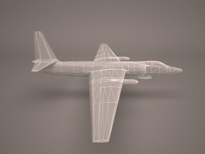 military aircraft 46 Modelo 3D