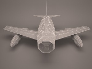 military aircraft 48 Modello 3D