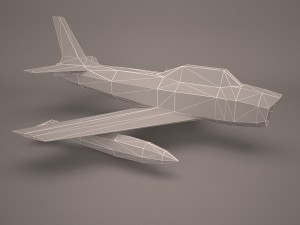military aircraft 48 Modello 3D