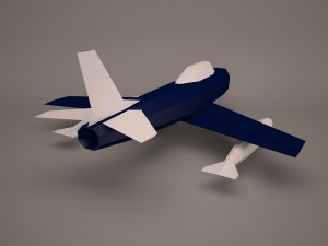 military aircraft 48 Modello 3D